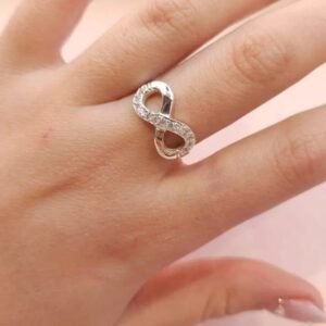 Anillo infinito strass blancos