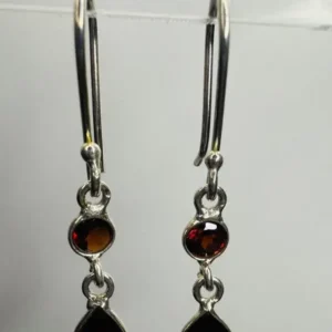 Aros colgante cubic rojo