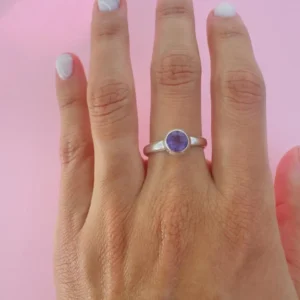Anillo circulo cubic lila