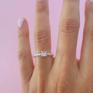 Anillo cubic rosa