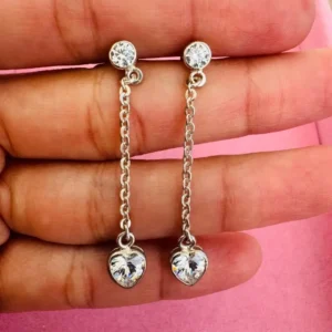 Aros pasante colgante dije corazon cubic