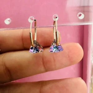Aros argollita sw triangulito lila