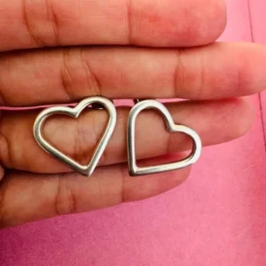 Aros pasante corazon calado