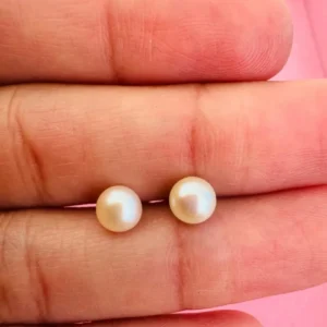 Aros pasante perla de rio