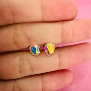 Aros pasante strass gota bco