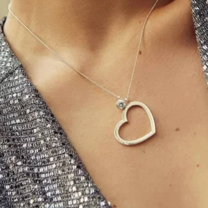 Cadena bolitas dije corazon y cubic