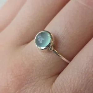 Anillo cuarzo celeste
