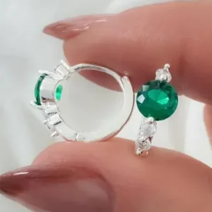 Aros argollita cubic verde