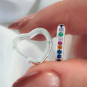 Aros corazon multicolor