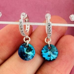 Aros argollita dije sw azul tornazol