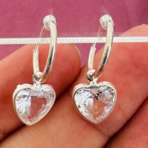 Aros argollita dije corazon cubic