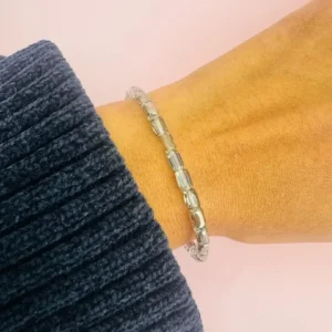 Pulsera cristal de roca tubo
